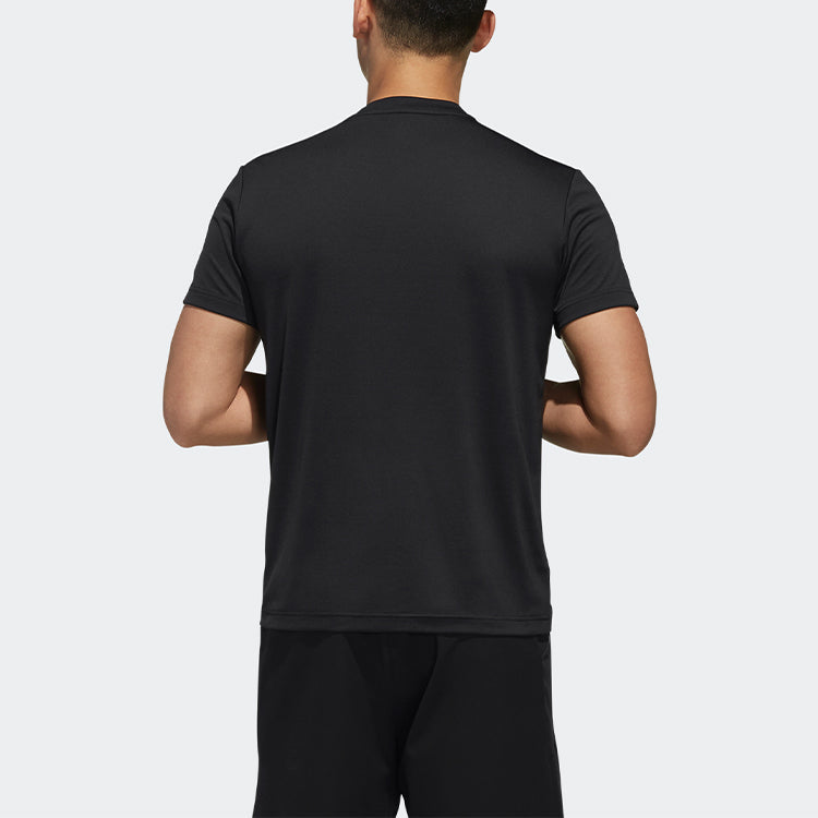 adidas XPLR Rock Tee Alphabet Printing Outdoor Casual Sports Short Sleeve Black FI9132