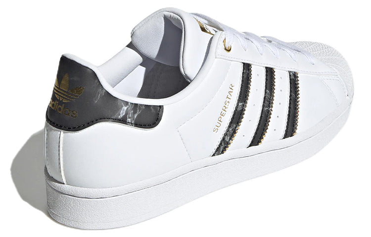 (WMNS) adidas Superstar Shoes 'White-Black / Gold Metallic' GX1838