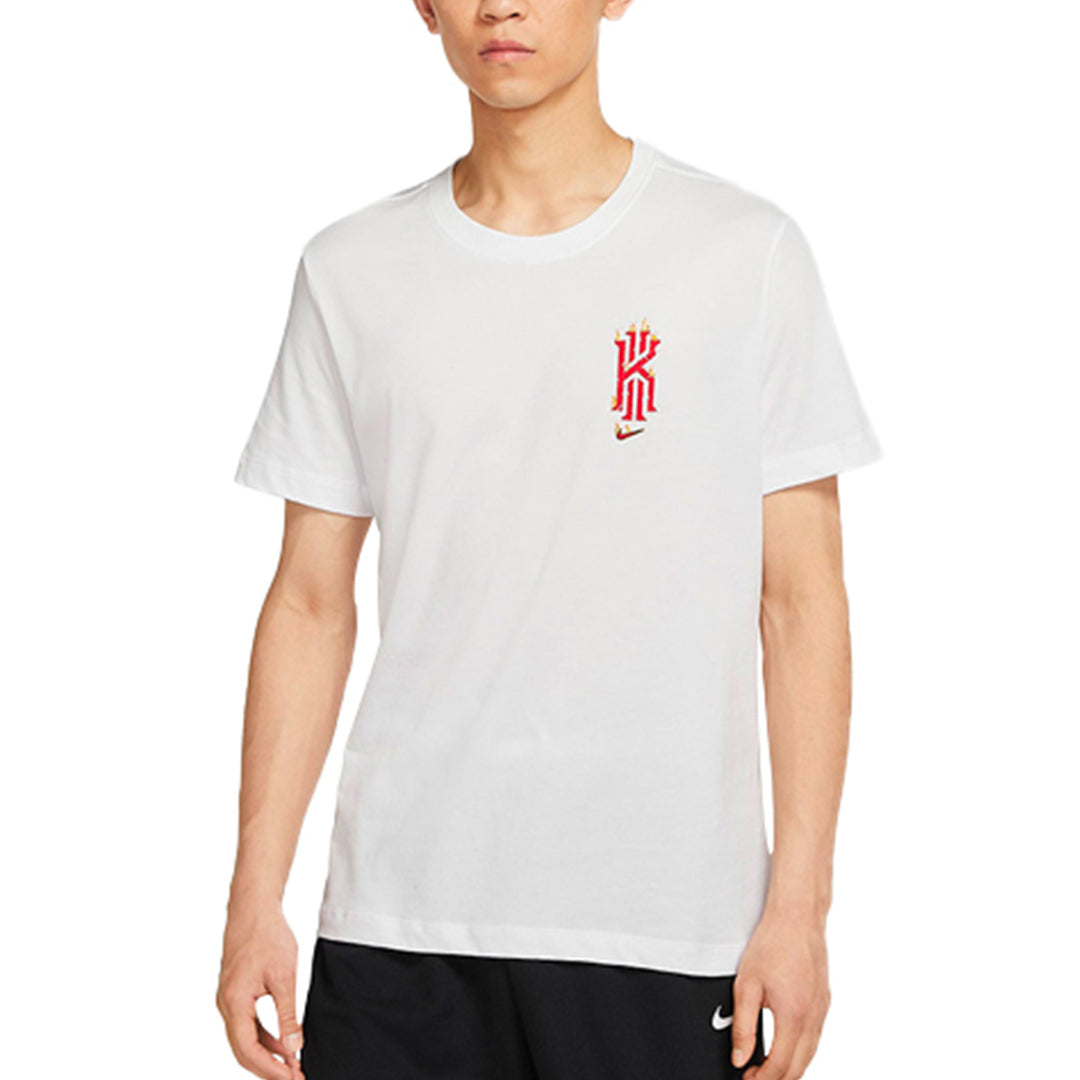 Nike Dri-FIT Kyrie Kyrie Irving Printing Round Neck Sports Short Sleeve 'White' DJ1567-100