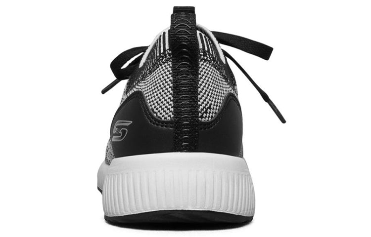 (WMNS) Skechers Bobs Squad Running Shoes Grey/White/Black 32512-WBK