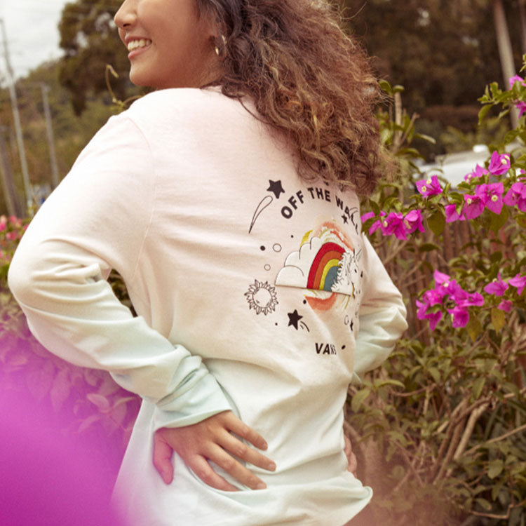 (WMNS) Vans Gradient Rainbow Unicorn Printing Long Sleeves T-Shirt VN0A54LDUUZ