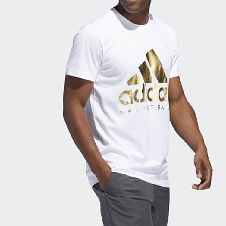 adidas Basketball Sports Round Neck Short Sleeve DX0297