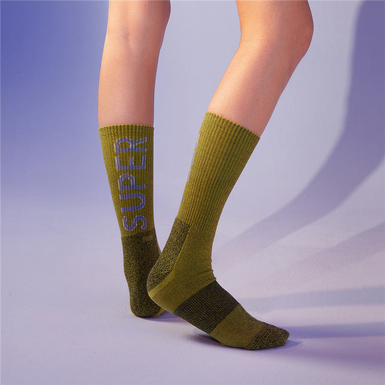 PUMA Fleece Lined Long Sock 3 Pair 'Green' 100002546-004