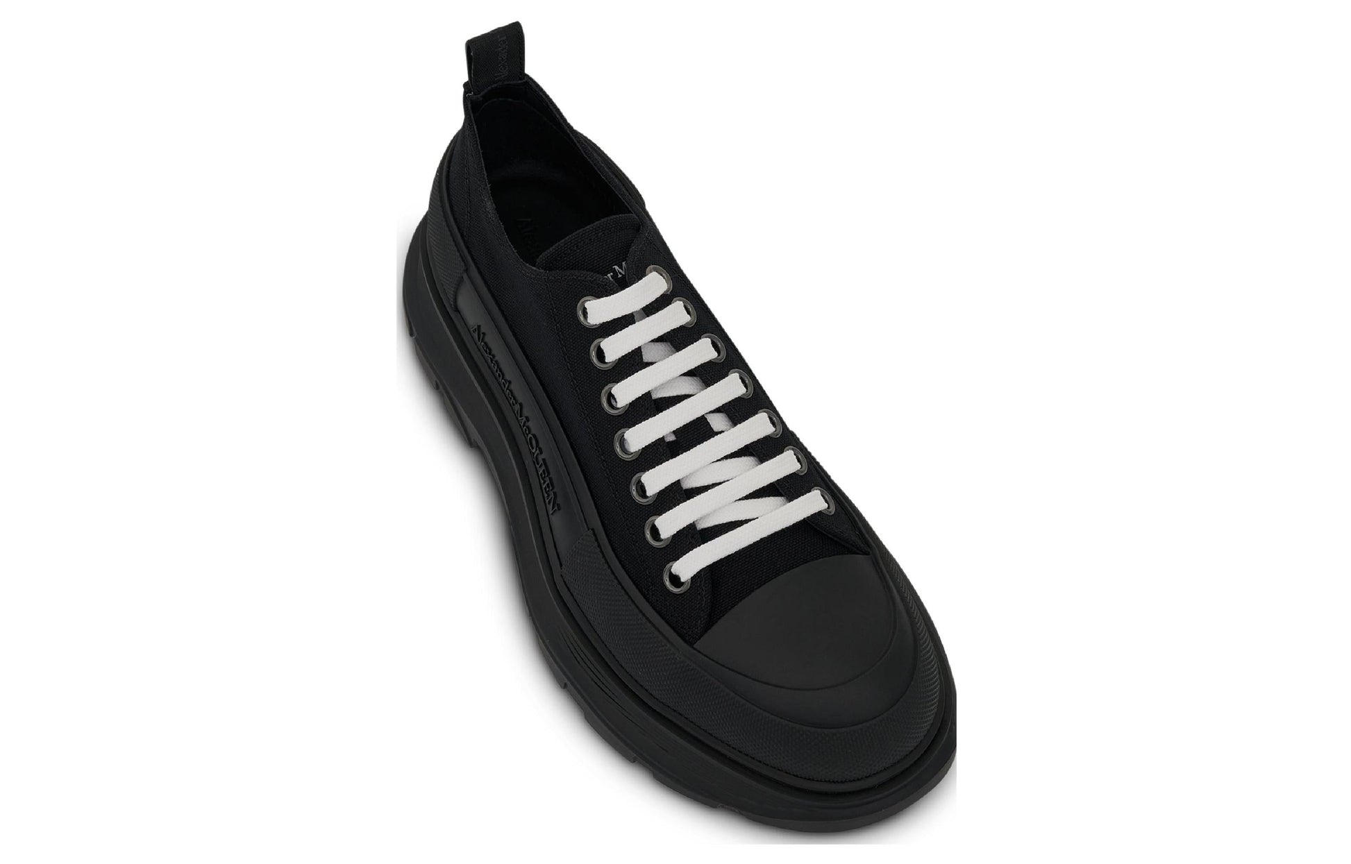 Alexander McQueen Tread Slick Low Lace Up Shoes 'Black White' 705660W4MV21000