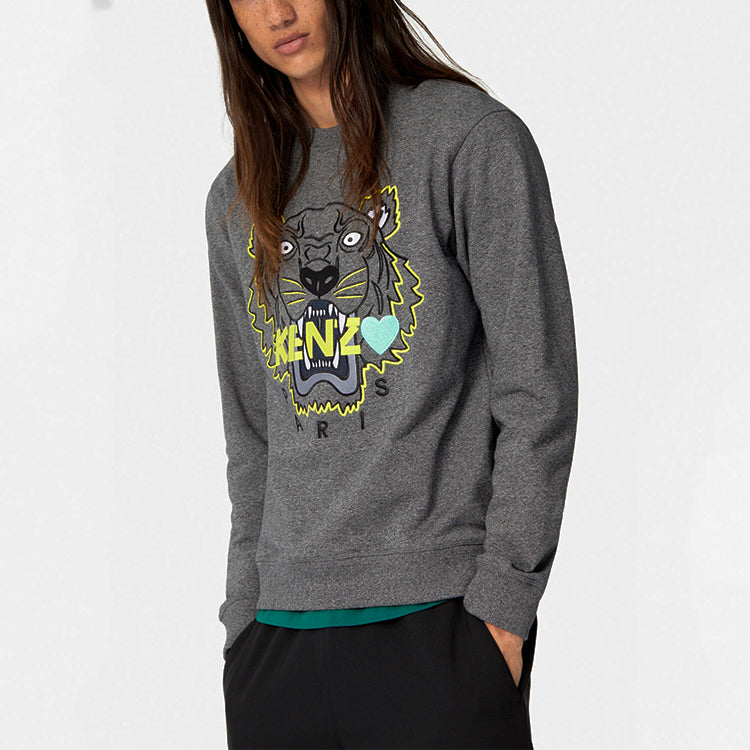 KENZO Love Large Tiger Head Embroidered Sweatshirt 'Dark Grey' F965SW0184X4-98