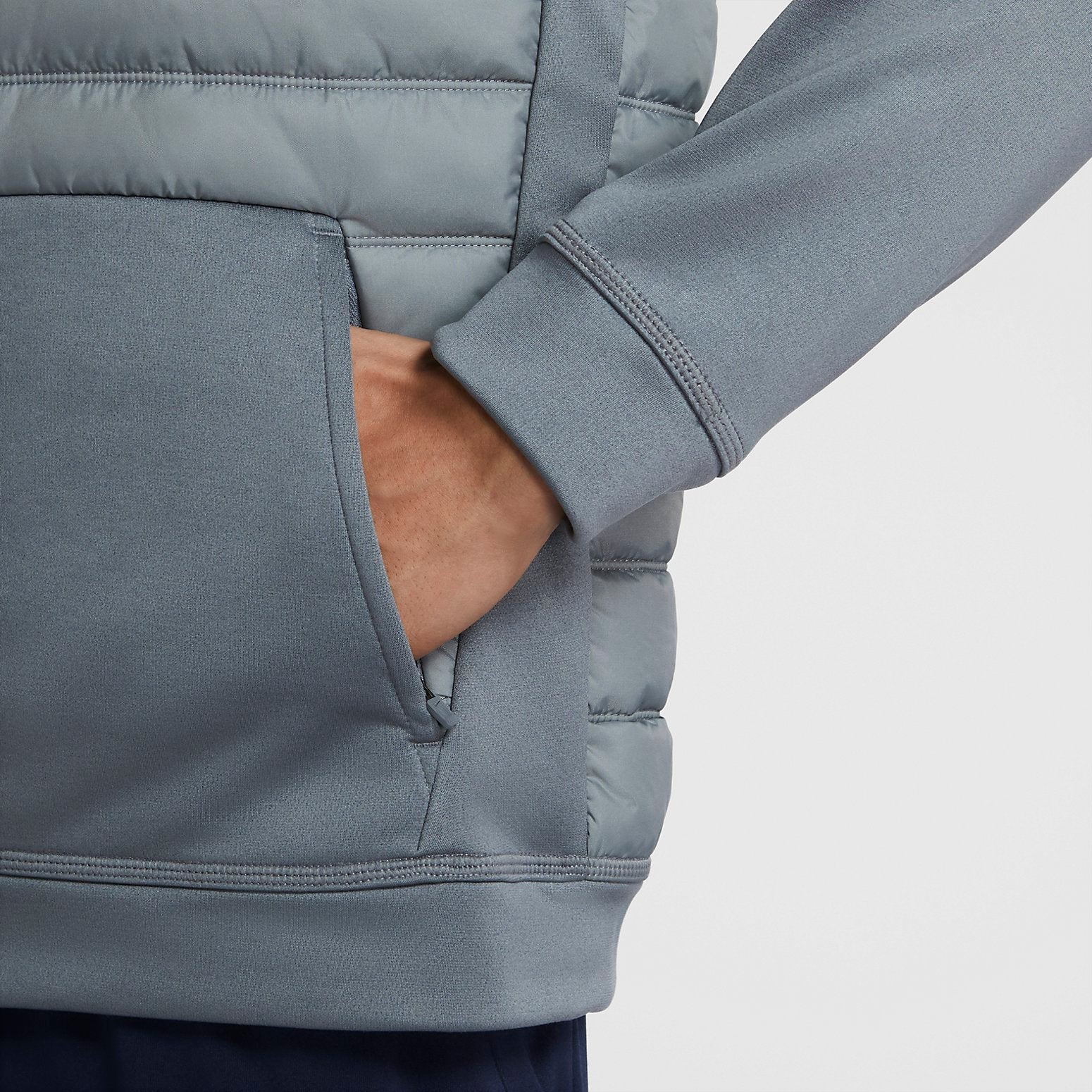 Nike Therma Dri-FIT Cardigan Fleece Lined Stay Warm Sports Training Hooded Jacket Gray BV6299-084
