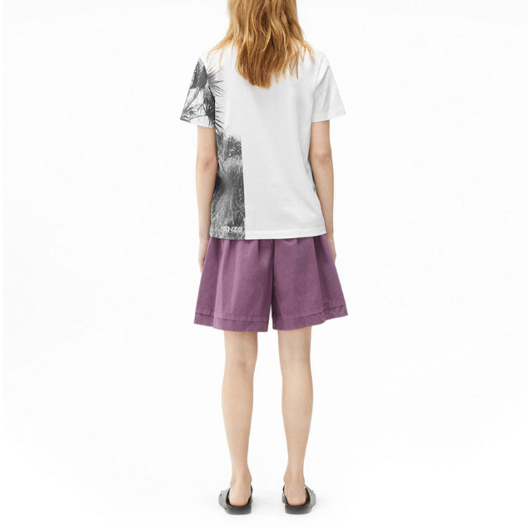KENZO Unisex SS21 520 Series Round-neck Printing Purple FB52TS6924SA-66