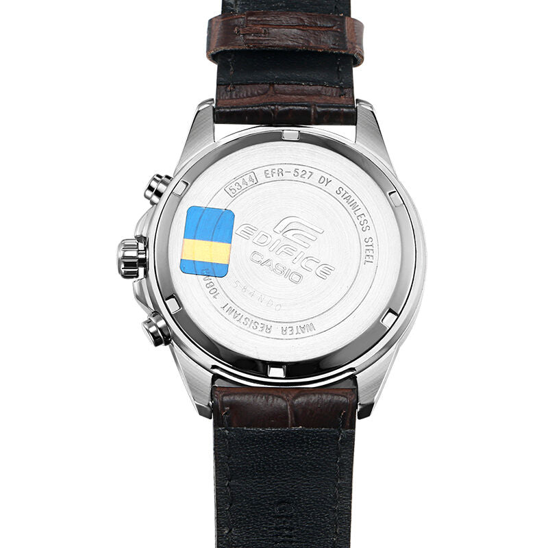 CASIO EDIFICE Series Leisure Fashion Men s Brown StrapSilver Dial Mens BrownSilver Analog EFR-527L-7AV