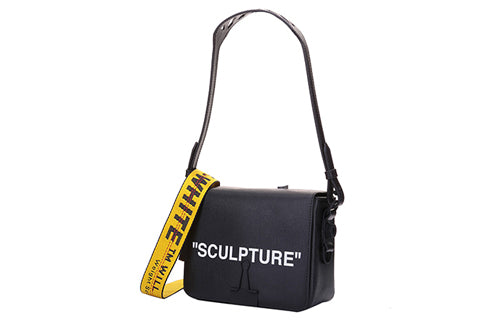 (WMNS) OFF WHITE Cowhide Black Messenger Bag 0WNA011R184230521001