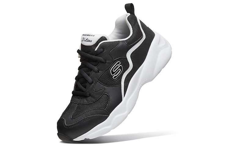 (WMNS) Skechers D'Lites Airy 'Black White' 66666231-BKW