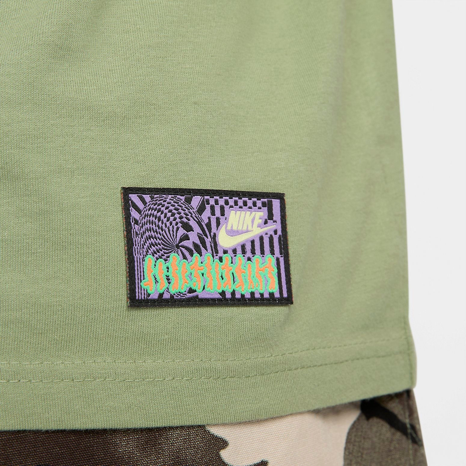 Nike Back Graffiti Logo T-Shirt 'Green' FB9787-386