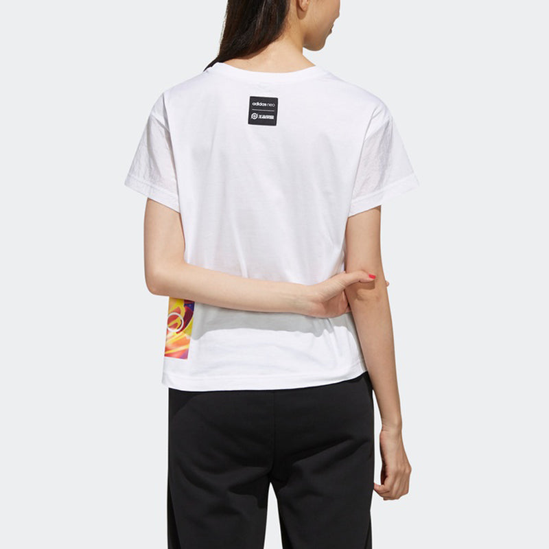 (WMNS) adidas neo x King Of Glory Tee White FR7992