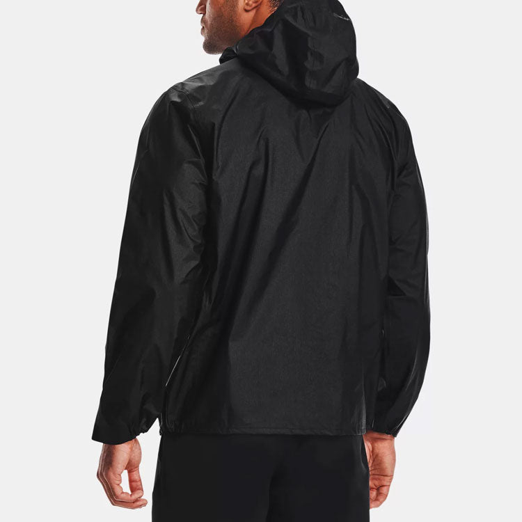 Men's Under Armour Impasse Rain 2.0 Casual Sports Hooded Jacket Black 1360416-001