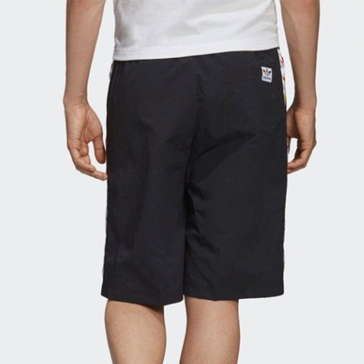 adidas originals MENS Pride W Short String Standard Trendy Sports Casual Pants Black FQ6588