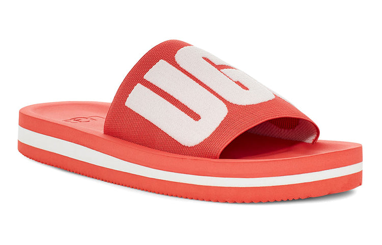 (WMNS) UGG Zuma Graphic Slipper coral red 1099833-PCRL