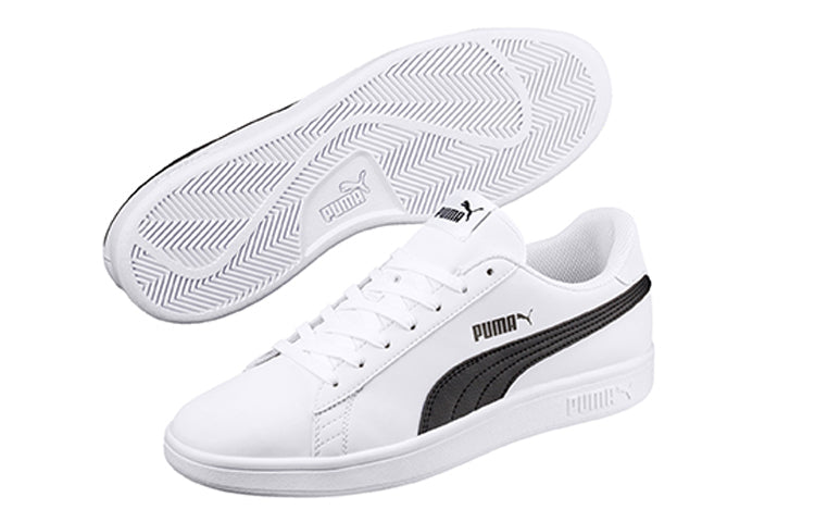 PUMA Smash V2 Buck Casual Board Shoes Black/White 365160-07