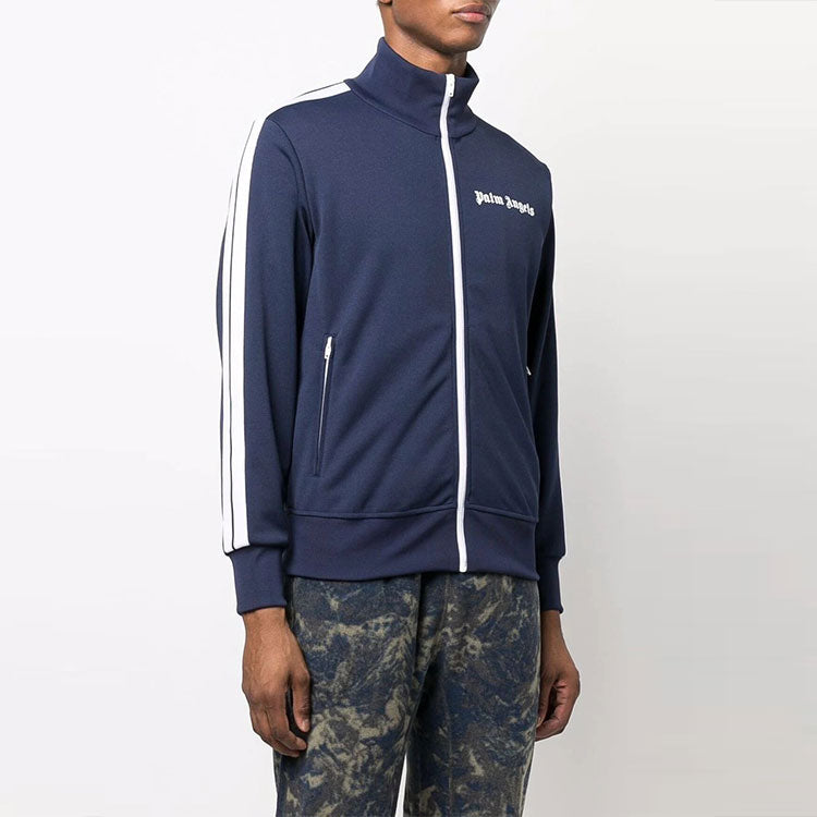 Palm Angels SS22 Classic Track Jacket 'Navy Blue White' PMBD001C99FAB0014601