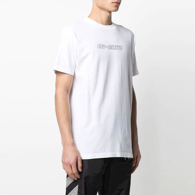 Off-White SS21 Printing Short Sleeve White OMAA027R21JER0110131