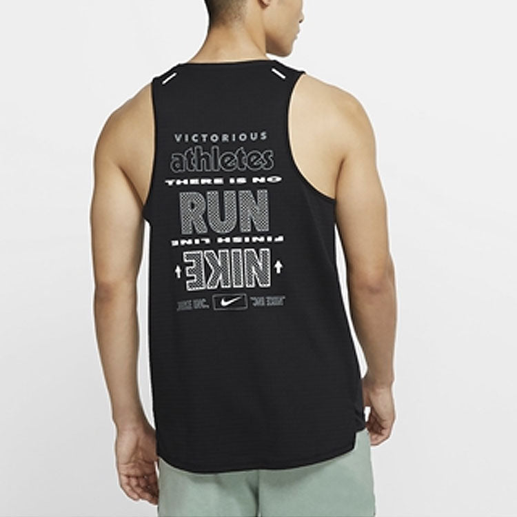 Nike Rise 365 Wild Run Running Training Alphabet Printing Sports Vest Black CJ5827-010