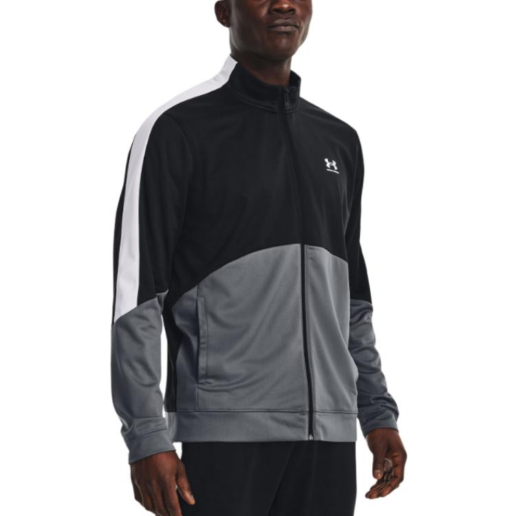 Under Armour Tricot Fashion Training Jacket 'Black Grey' 1373791-001