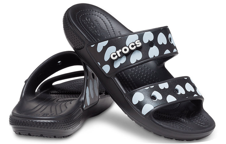 Crocs Classic Casual Fashion Unisex Black Blue Slippers 207680-066