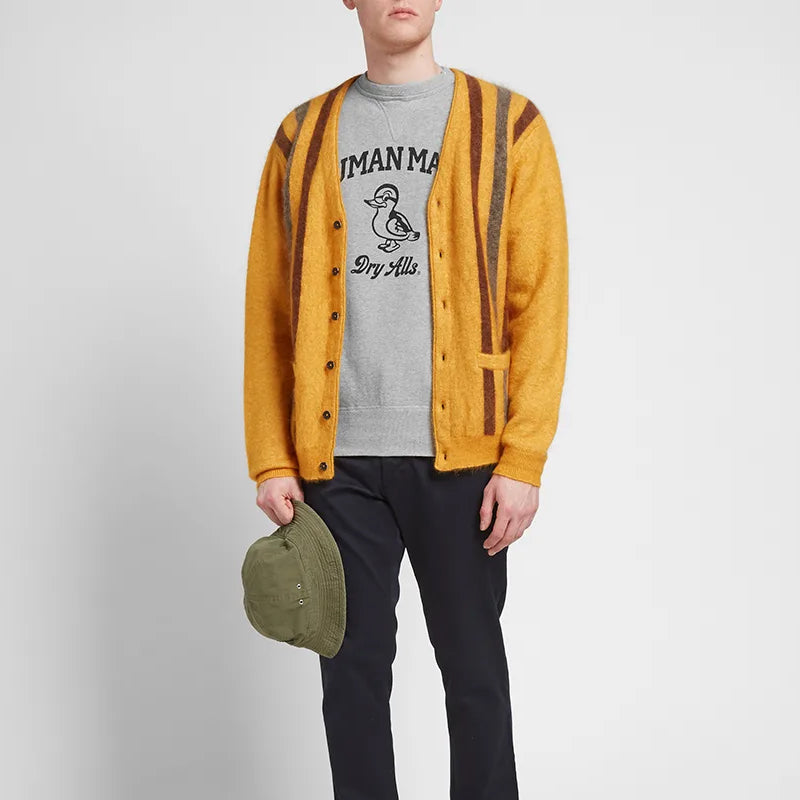 HUMAN MADE Logo Pullover Unisex Gray HM18CS014