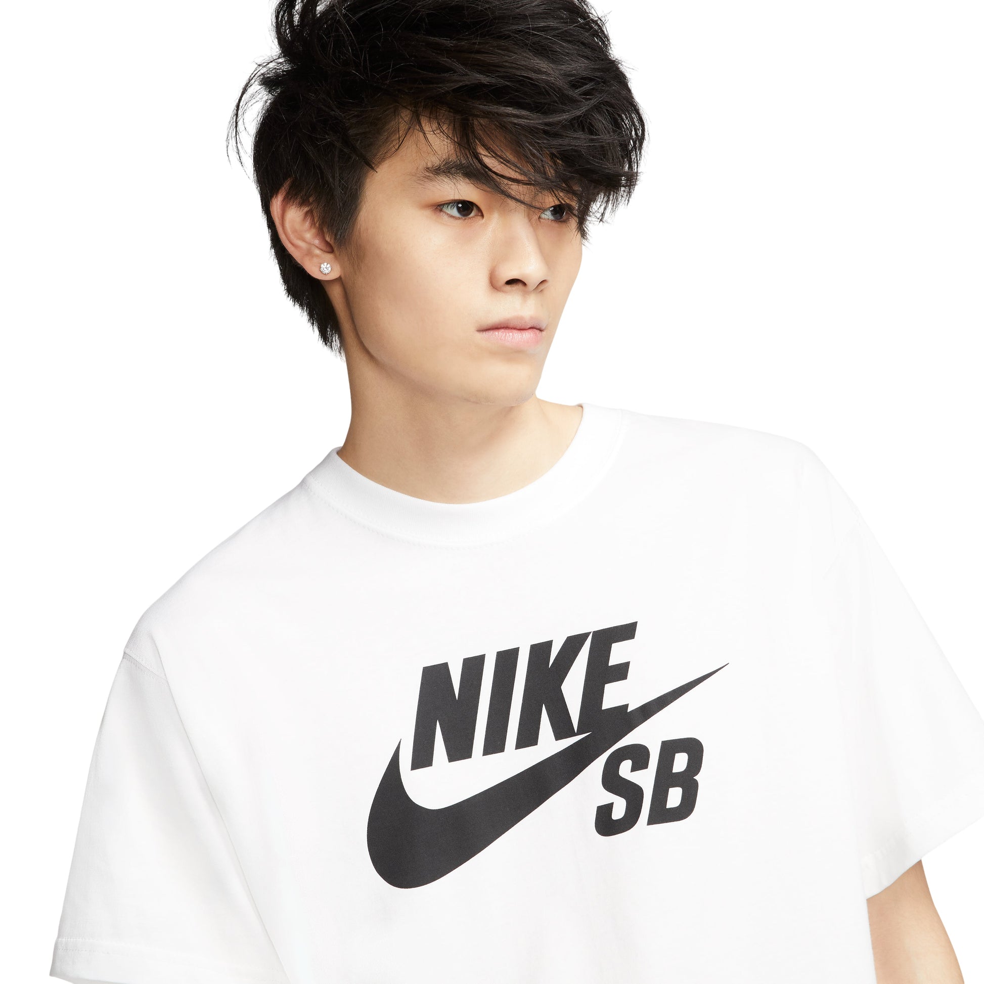 Nike SB Skateboard Big Logo Skateboard Short Sleeve White CV7540-100
