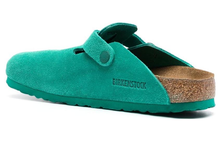 (WMNS) Birkenstock Boston Suede Leather Narrow Fit 'Digital Green' 1026165