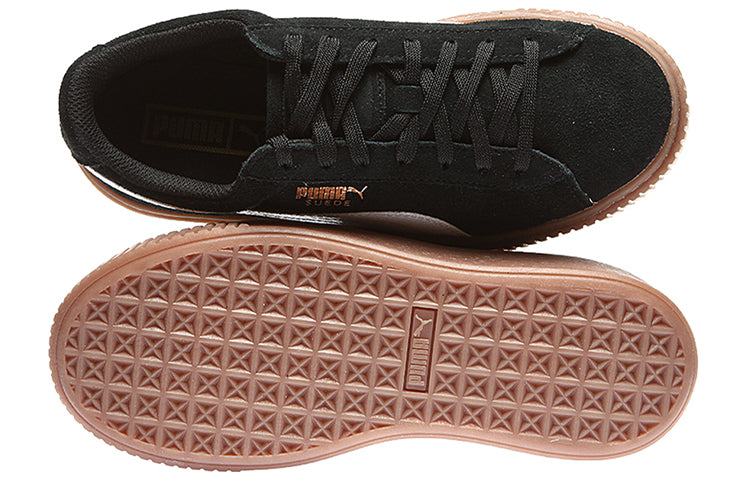 PUMA Suede Platform Sneakers 'Black Brown' 363906-02