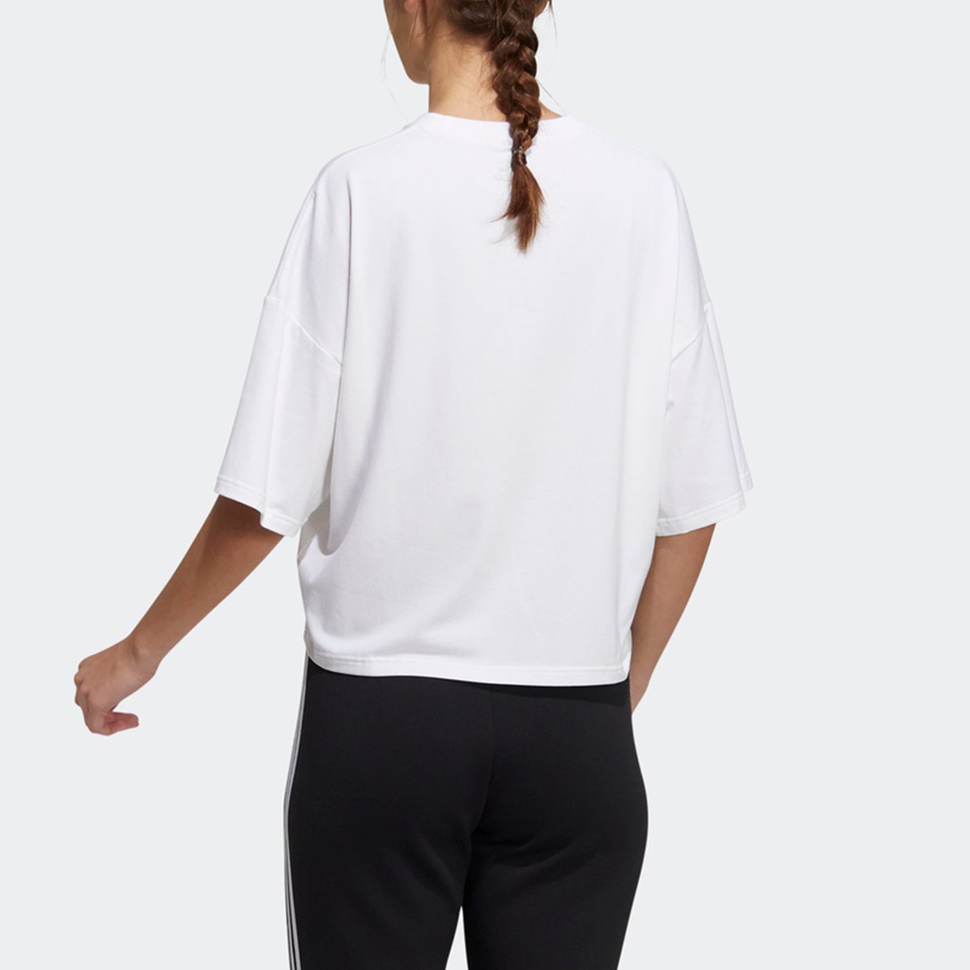 (WMNS) adidas Str W T Mirror Logo Printing Sports Short T-Shirts 'White' H09717