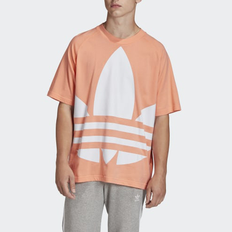 adidas originals Big Trefoil Boxy Tee Large logo Printing Pink FM9905