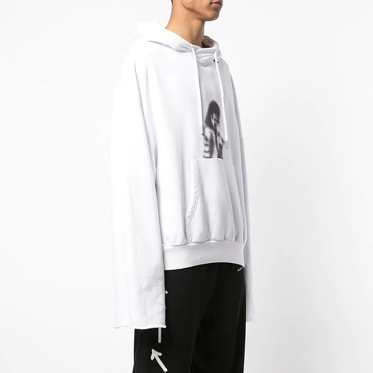Off-White MJ Pattern Printing Loose White OMBB025S19D250020110