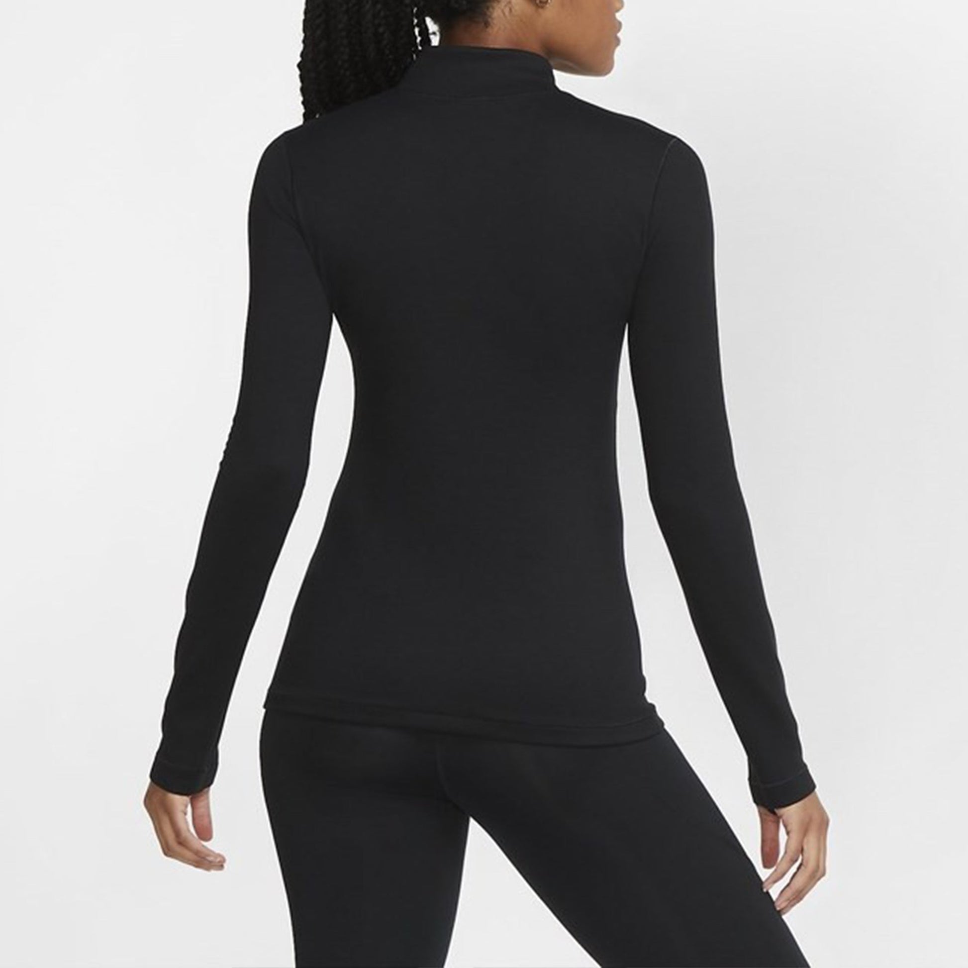 (WMNS) Nike Pro Quick Dry Stand-up Collar Sweateshirt Black CU4330-010