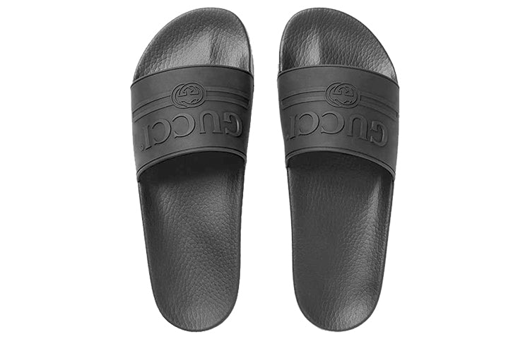 Gucci Logo Rubber Slide 'Black' 522887-JCZ00-1031