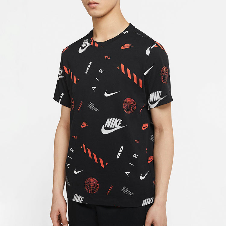 Nike Street Full Print Logo Short Sleeve Black CT6545-010