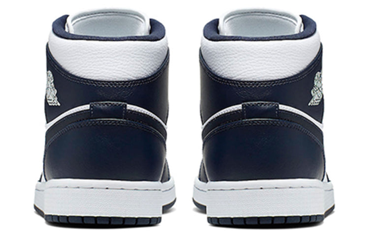 Air Jordan 1 Mid 'Obsidian White' 554724-174
