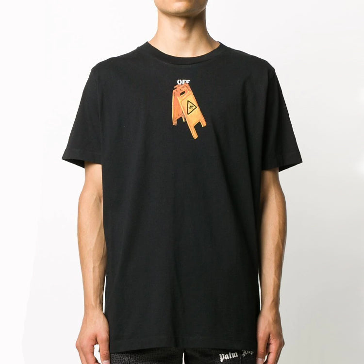 Off-White Pascal Skeleton Printing Short Sleeve Black OMAA027F20FAB0031010