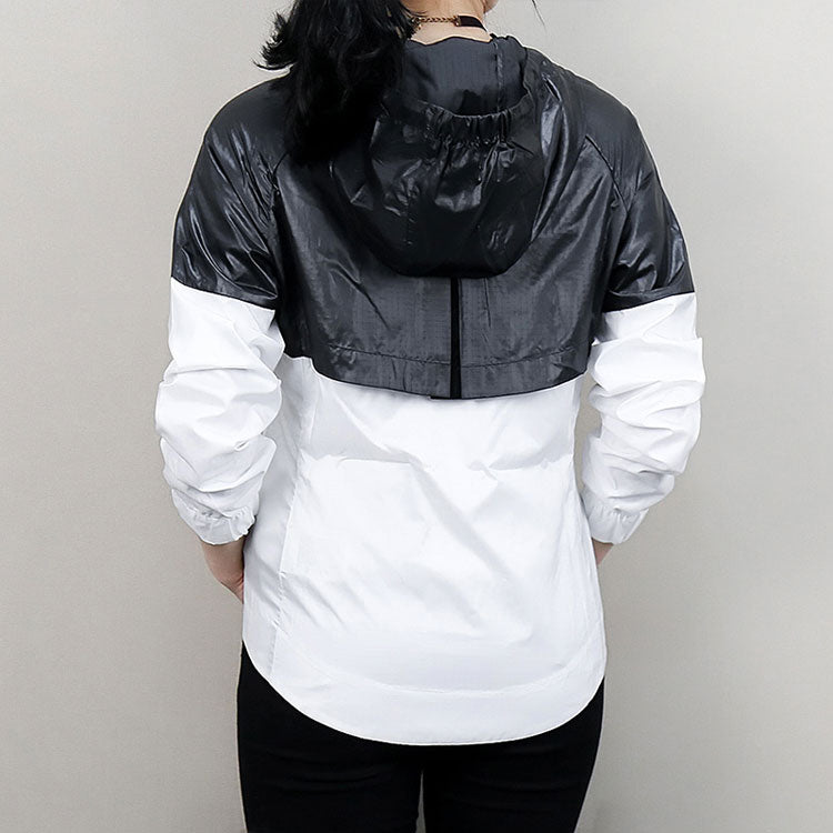 (WMNS) Nike Sportswear WindRunner Jackets 'Black White' 804948-010
