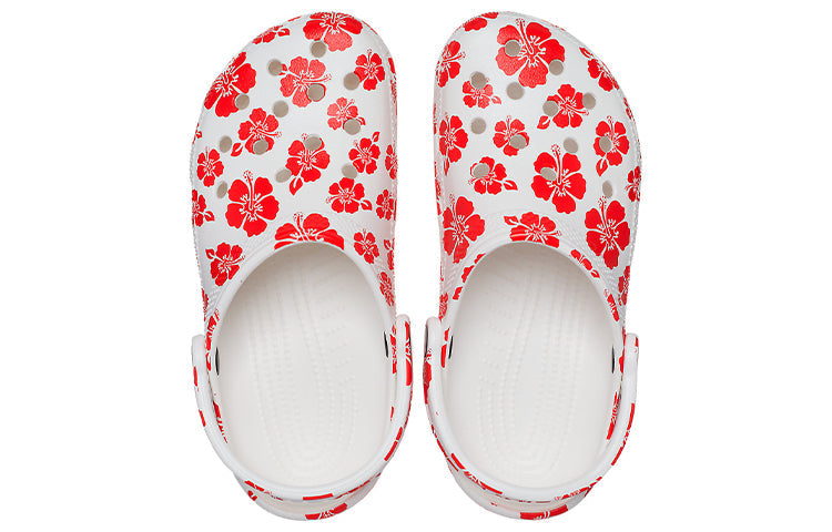 Crocs Classic Beach Sandals Unisex Red White 207849-1AZ