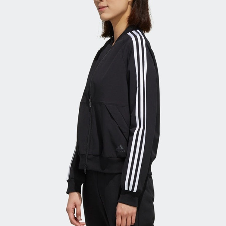 (WMNS) adidas Stand Collar Sports Jacket Black FK3511