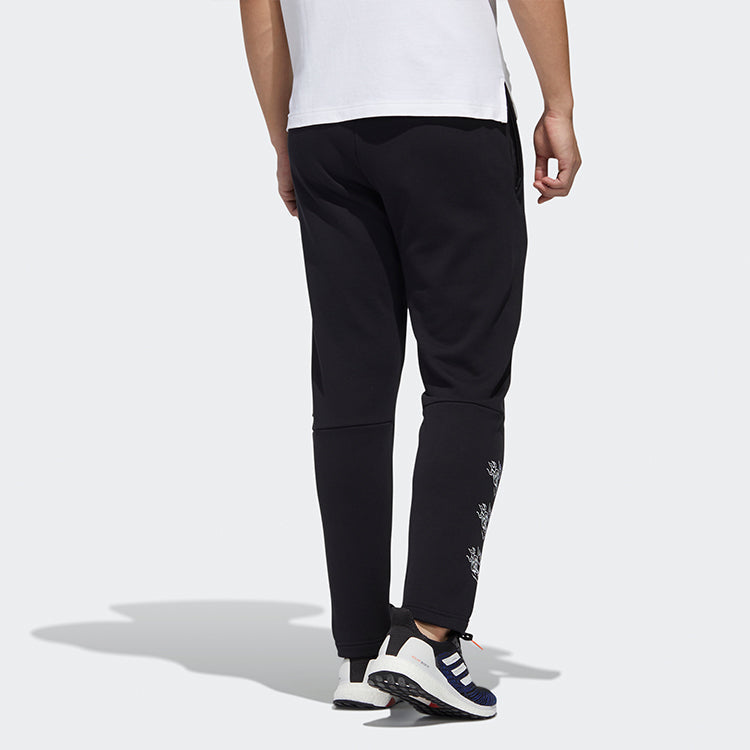 adidas Ub Pnt Wv Deco logo Printing Training Running Casual Sports Pants Black GM4428