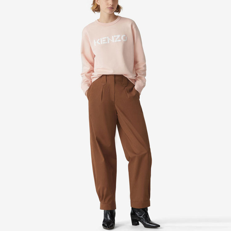 (WMNS) KENZO Chest Alphabet Logo Printing Pullover Hoodie Pink FA62SW8214MD-34