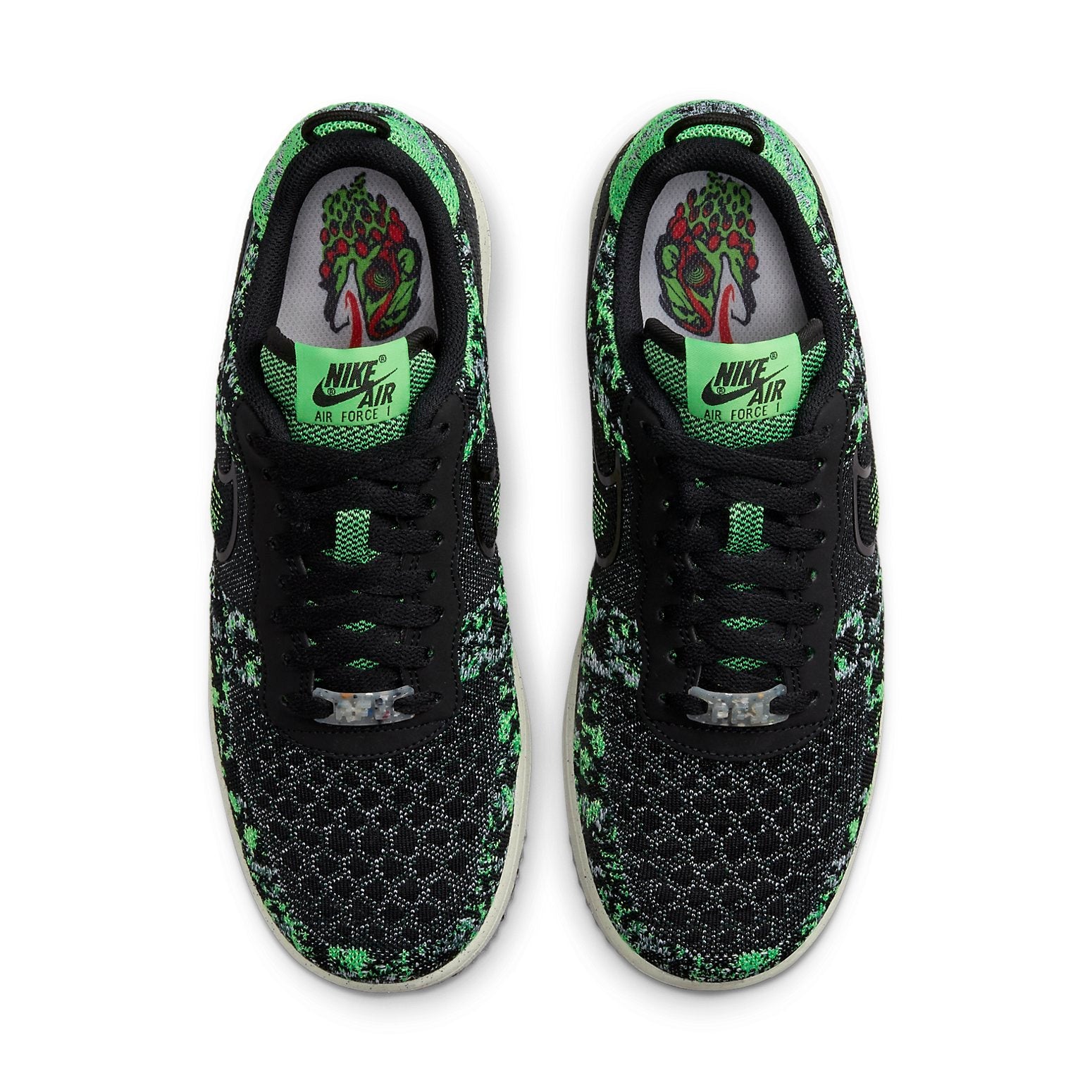 Nike Air Force 1 Crater Flyknit Next Nature 'Black Volt' DM0590-002
