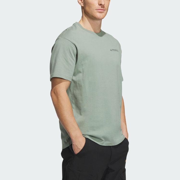 adidas Campyx Short Sleeve Graphic T-Shirt 'Silver Green' IC1947
