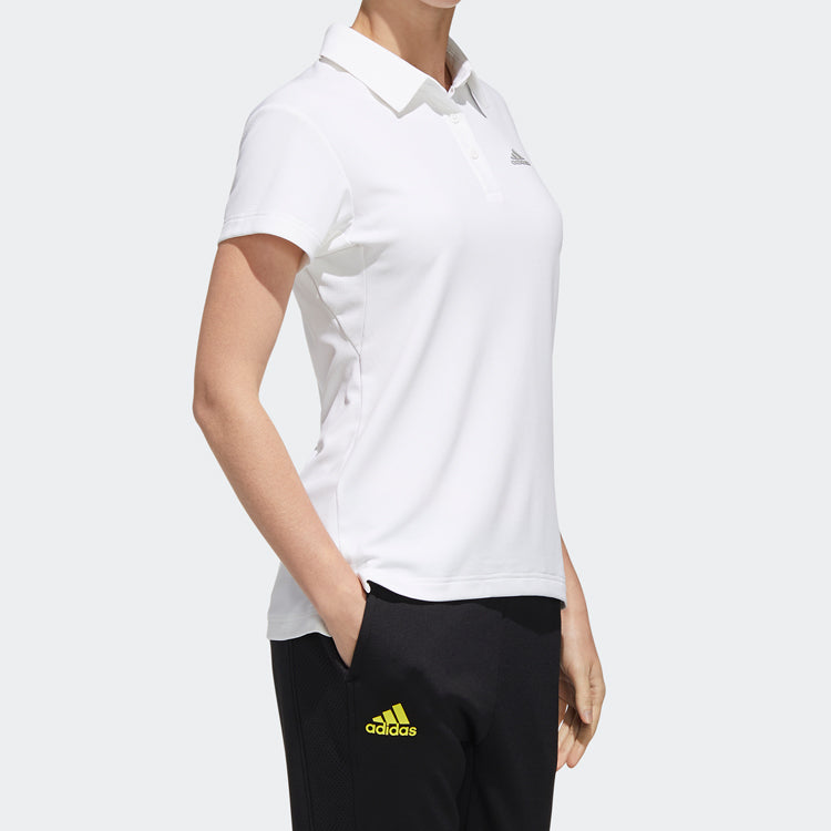 (WMNS) adidas Tennis Sports White Polo Shirt FK1388