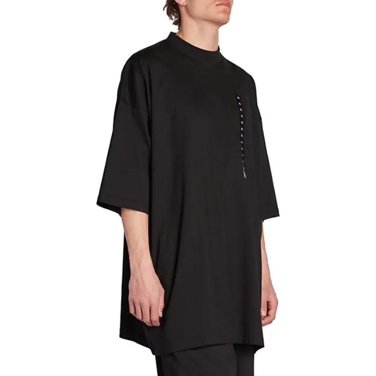Balenciaga Size Sticker Oversized T-Shirt 'Black' 720209TNVE41000
