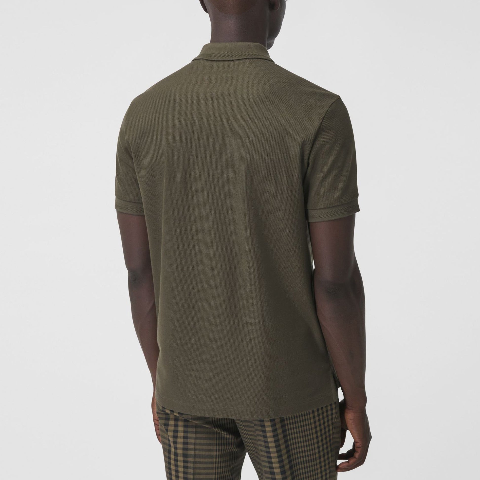 Burberry Net Cotton Polo Male Green 80427541