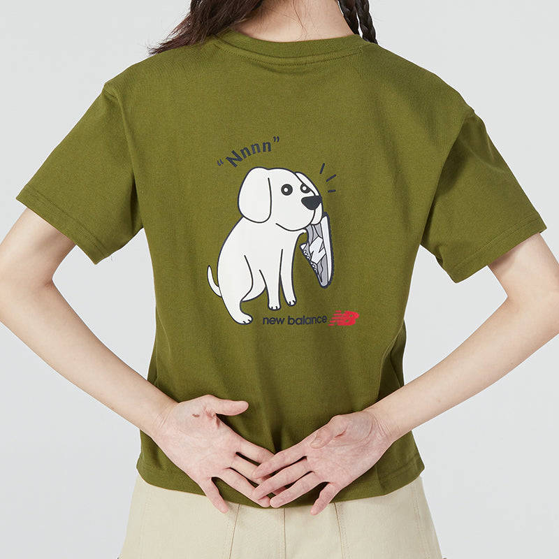 (WMNS) New Balance Tee 'Olive Green' AWT22317-GEH