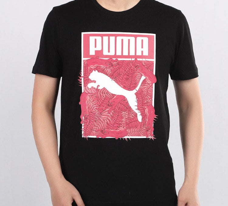 PUMA Printing Large Logo Short Sleeve Black 597413-51