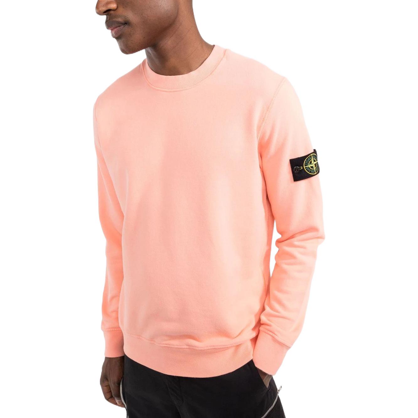 STONE ISLAND Brushed Cotton Fleece Sweatshirt 'Pink' 771563020-V0083